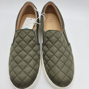 Woman's Target olive green slip on shoes (worn once)